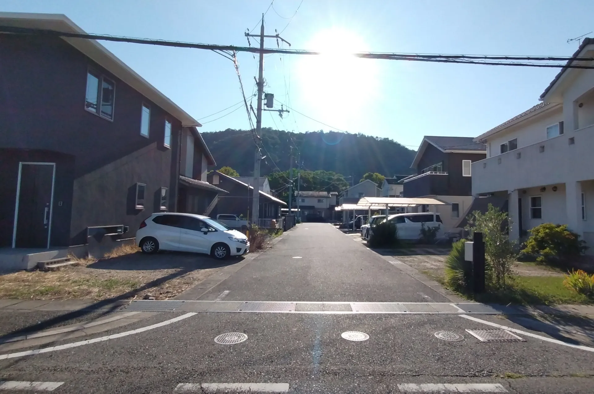 北側道路です